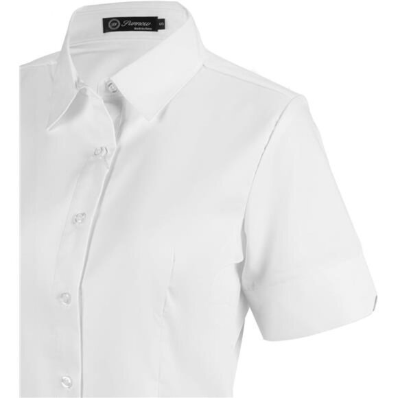 Womens Button Down Shirts Tailored Short Sleeve Shirt - Picture 5 of 8